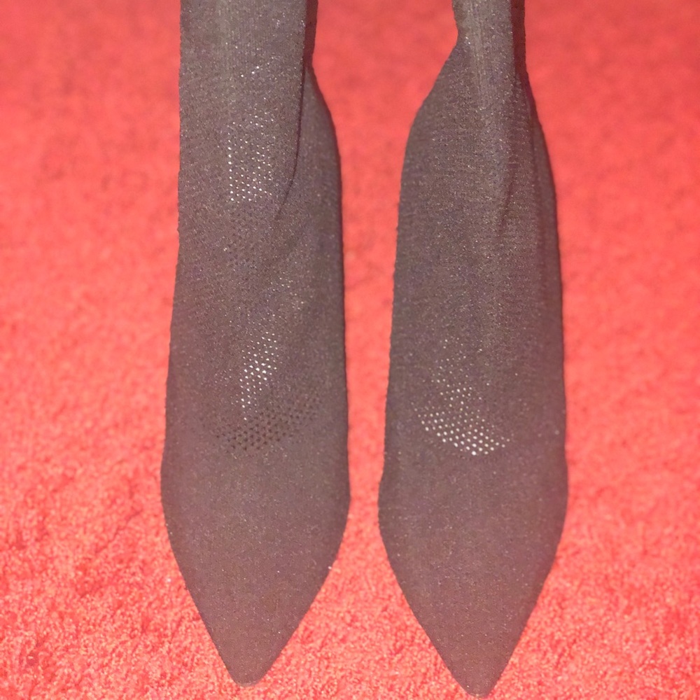 Black mesh boots